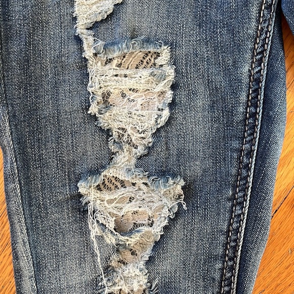 Warehouse One Mid Rise Skinny Distressed Jeans - Picture 3 of 9